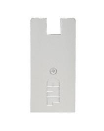 CRL Brushed Stainless Anodized End Cap For 4" Square for CRL Wedge-Lock Door Rail System