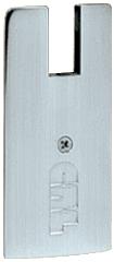 CRL 4" Square Brushed Stainless End Cap for CRL 3/4" Glass Wedge-Lock Door Rail System