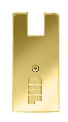 CRL 4" Square Polished Brass End Cap for CRL 3/4" Glass Wedge-Lock Door Rail System