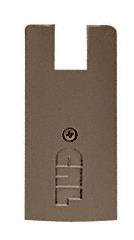 CRL Dark Bronze End Cap for 4" Square 1/2" Glass Wedge-Lock Door Rail
