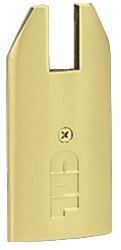 CRL Polished Brass End Cap for 4" Tapered 1/2" Glass Wedge-Lock Door Rail