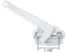 CRL White Left Hand Cam Handle; 1-1/2" Screw Holes