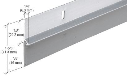 36" Satin Finish Aluminum Door Sweep - One piece