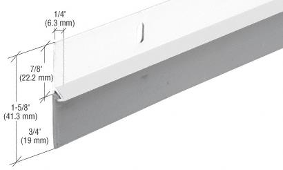 36" White Finish Aluminum Door Sweep - One piece
