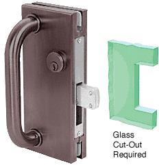 CRL 4"x10" Non-Handed Duranodic Bronze Custom Center Lock with Deadthrow Latch