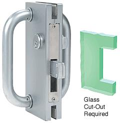 CRL 4"x10" Non-Handed Satin Chrome Finish Center Lock with Deadthrow Latch