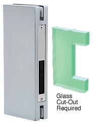CRL 4" x 10" Satin Chrome Finish Keeper for Center Locks with Deadlocks