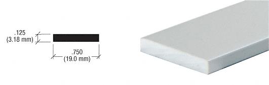 CRL Satin Anodized 3/4" X 1/8" Aluminum Flat Bar Extrusion - 12 ft long