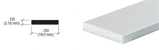 CRL Brite Anodized 3/4" X 1/8" Aluminum Flat Bar Extrusion - 12 ft long