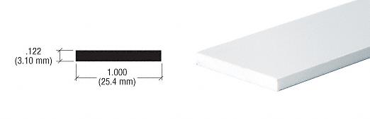 CRL Brite Anodized 1" Aluminum Flat Bar Extrusion - 12 ft long
