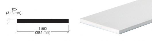 CRL Satin Anodized 1-1/2" Aluminum Flat Bar Extrusion - 12 ft long