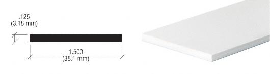 CRL Brite Anodized 1-1/2" Aluminum Flat Bar Extrusion - 12 ft long