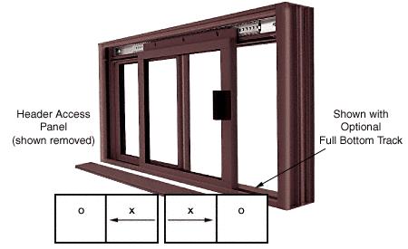 CRL DW Series Manual Deluxe Sliding Service Window OX or XO Duranodic Bronze without Screen