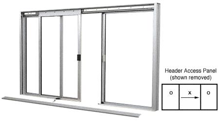 CRL DW Series Manual Deluxe Sliding Service Window OXO Satin Anodized without Screen