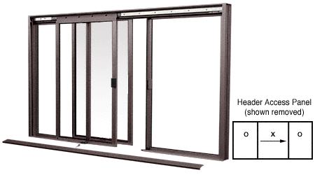 CRL DW Series Manual Deluxe Sliding Service Window OXO Duranodic Bronze with Screen