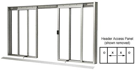 CRL DW Series Manual Deluxe Sliding Service Window OXXO Satin Anodized without Screen