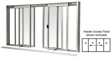 CRL DW Series Manual Deluxe Sliding Service Window OXXO Satin Anodized with Screen