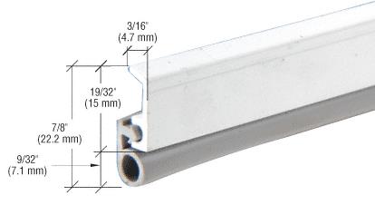 CRL Vinyl Bulb Seal Door Jamb Weatherstrip Aluminum Finish 84 in long  - Set