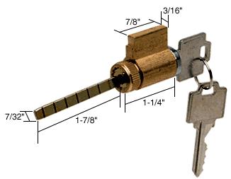 Cylinder Lock with Weiser Kwikset and Weslock  Compatible Keyway, 1-1/4" Long Cylinder