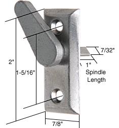 2" Thumb Turn; 1-5/16" Screw Holes for Hollyview Doors
