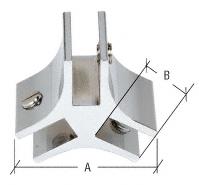 CRL Chrome Anodized Three-Way 120 Degree Standard Connector for 3/8" Glass