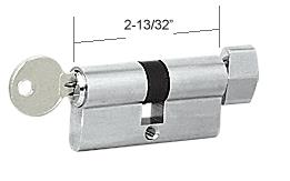 CRL Brushed Stainless Keyed Cylinder Lock with Thumbturn