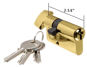 CRL Brass Keyed Cylinder Lock with Thumbturn