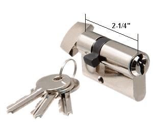 CRL Polished Stainless Keyed Cylinder Lock with Thumbturn