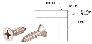 CRL End Cap Screws - Package of 50