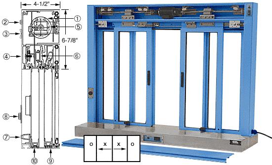 CRL Custom Size Painted Finish All Electric Fully Automatic Deluxe Sliding Service Window - Stainless Steel Shelf