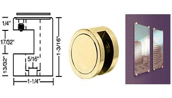 CRL Brass Finish Edge Grip for 1/2" Material