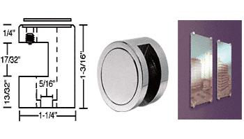 CRL Brushed Stainless Edge Grip for 1/2" Material