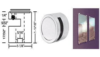 CRL Satin Chrome Edge Grip for 1/4" Material