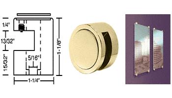 CRL Brass Finish Edge Grip for 3/8" Material