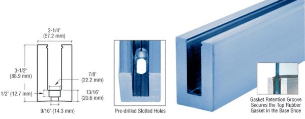 CRL Powder Coated EGR Elevated Glass Railing Base Shoe