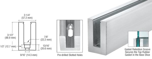 CRL Mill EGR Elevated Glass Railing Base Shoe