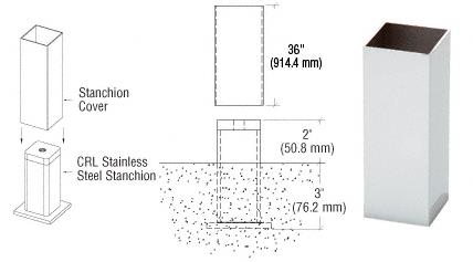 CRL 36" Powder Coated EGR Stanchion Covers