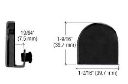 CRL Black Chrome Door Mounted Strike Plate