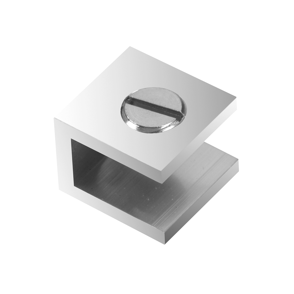 CRL Chrome Set Screw Glass Shelf Clamp for 3/16" to 1/4" Glass - Package of 10