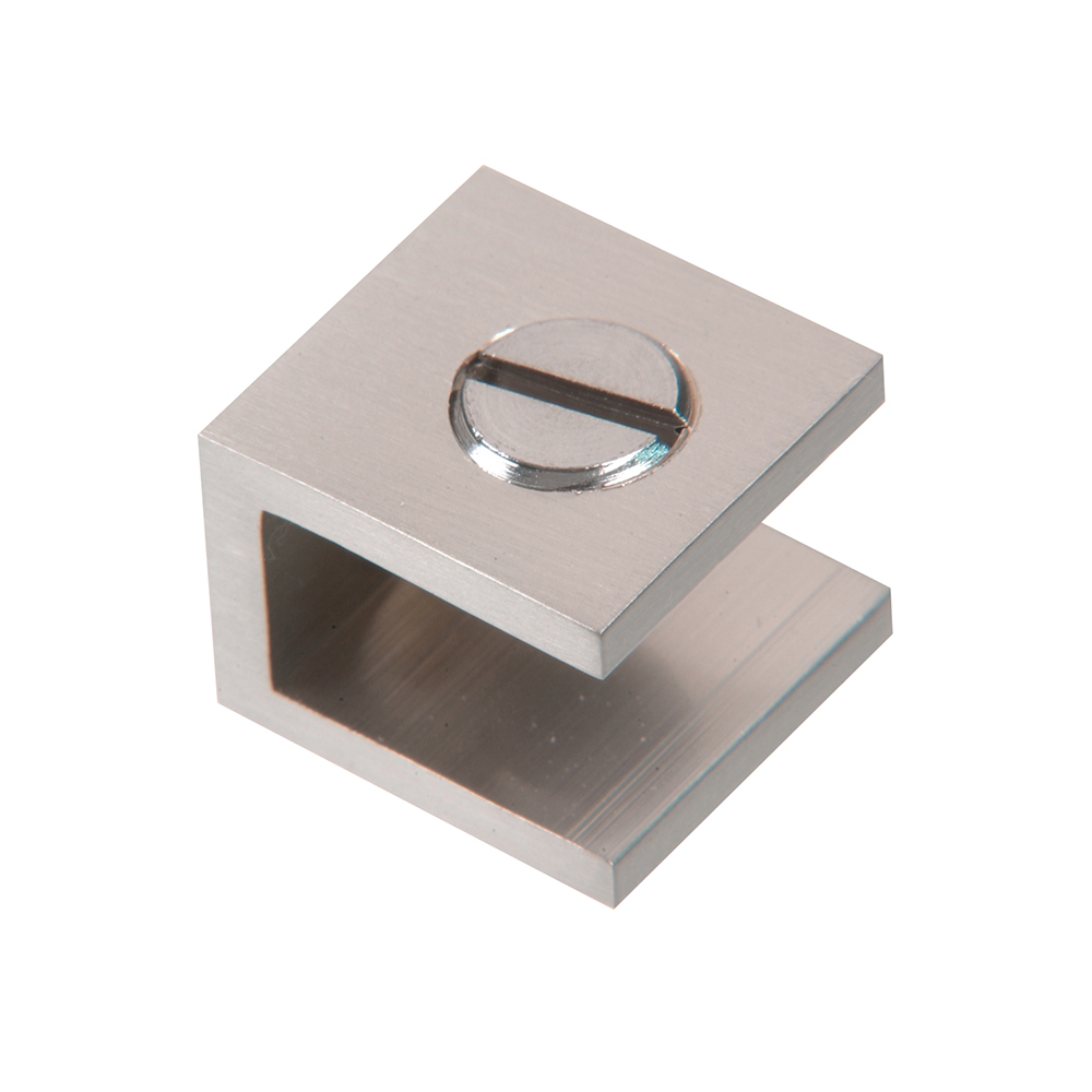CRL Brushed Nickel Set Screw Glass Shelf Clamp for 3/16" to 1/4" Glass - Package of 10
