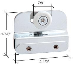 CRL Brite Anodized Inside Top Hanger Bracket with Roller