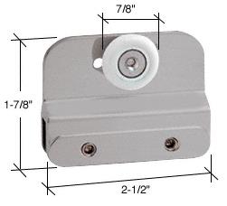 CRL Brushed Nickel Inside Top Hanger Bracket with Roller
