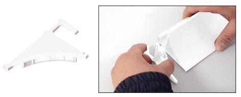 CRL White End Cap for 1/4" Aluminum Shelving Extrusion - Pair