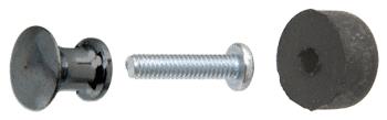CRL Black Finish Aluminum Knobs for Sliding Glass or Panel Doors