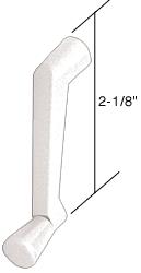 CRL White Window Operator Handle; 11/32" Spline Size