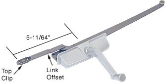 CRL Left Hand White "Entrygard" Dual Arm Casement Window Operator