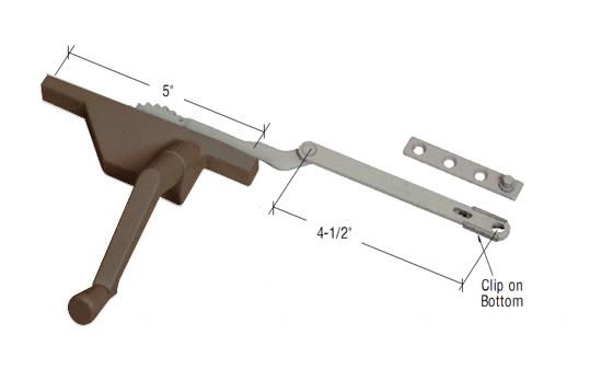 CRL Right Hand Bronze Dyad Casement Window Operator 4-1/2" Link Arm