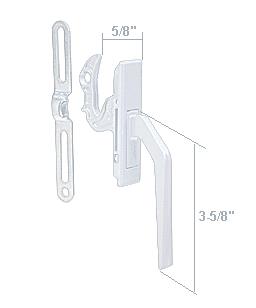 CRL White Casement Locking Handle