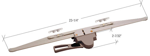 CRL Window Operator, Dual Pull Lever, Bronze, 23-1/4"  Arms, 2-7/32" Escutcheon Projection, LH