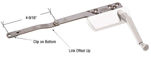 CRL Truth Left Hand White Dyad Surface Mount Casement Operator | REPLACED BY EP24176